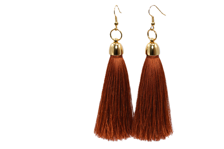 Women's Topaz Silk Tassel Earrings
