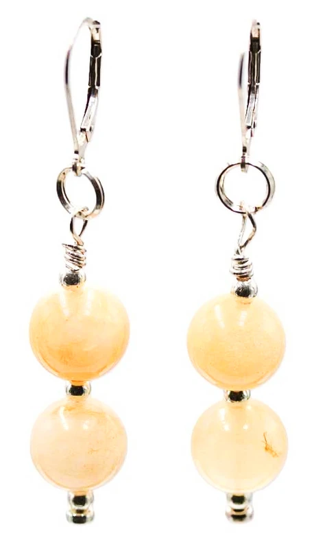 Women's Yellow Serpentine Gemstone Dangle Earrings