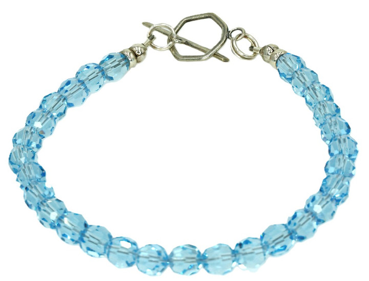 Women's Aquamarine Crystal Bracelet