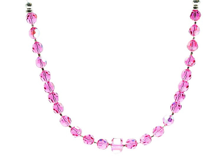 Women's Fuchsia Pink Swarovski Classic Crystal Necklace