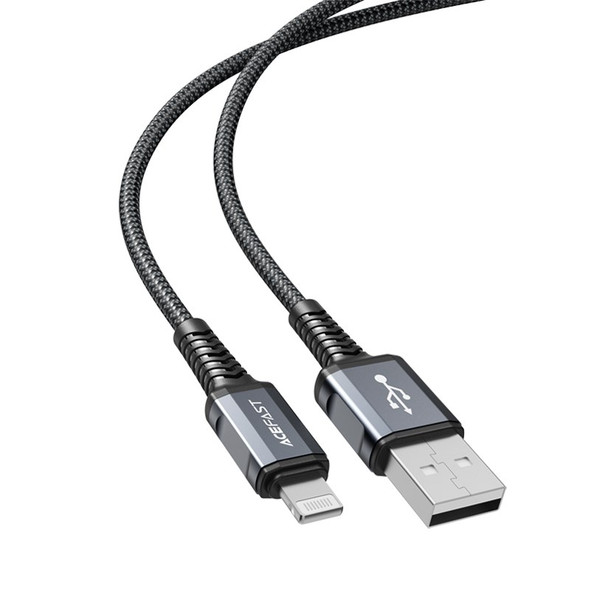 1.2m (2.4A)Charger USB to MFI Lightning Braided Cable - Space Grey