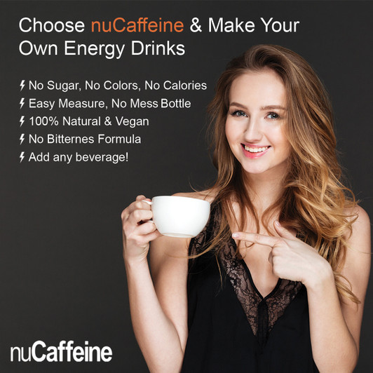 nuCaffeine with Bitterness Blocker | Zero Sugar | Concentrate - Mix with Other Drinks or Water