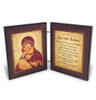 Diptych: Hymn to the Theotokos, icon of Mother and Child, inside panels