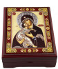 Wooden Icon Box, Virgin of Vladimir, deluxe large