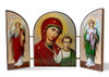 Triptych: Kazan Mother of God with archangels, small icons