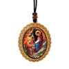 Wood icon pendant, Nativity, roped