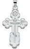 008177 St. Olga Cross, 14k white gold, large