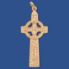Celtic Cross - Scriptures, 14k yellow gold, large