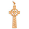 Celtic Cross - Scriptures, 14k yellow gold, large