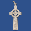 Celtic Cross - Scriptures, sterling silver, large