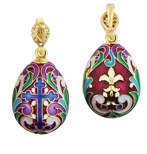 Egg Pendant, Fabergé style with 