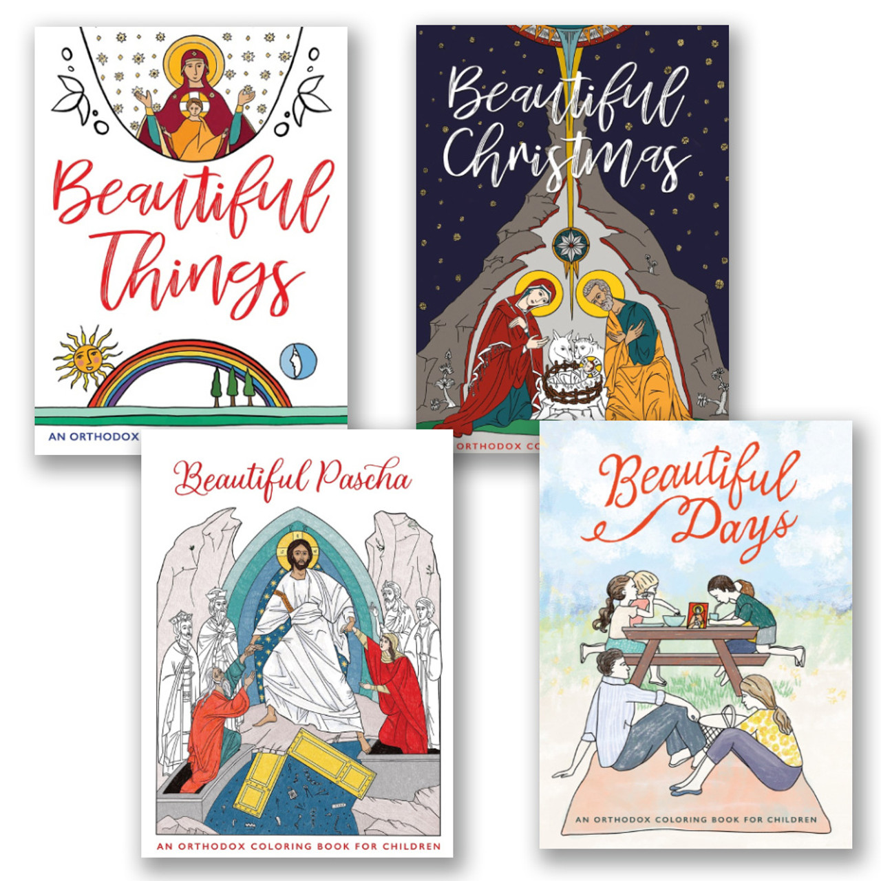 Coloring Book Bundle (Beautiful Things, Christmas, Pascha, and