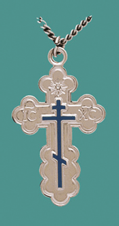 004513 St. Olga Cross, sterling silver 