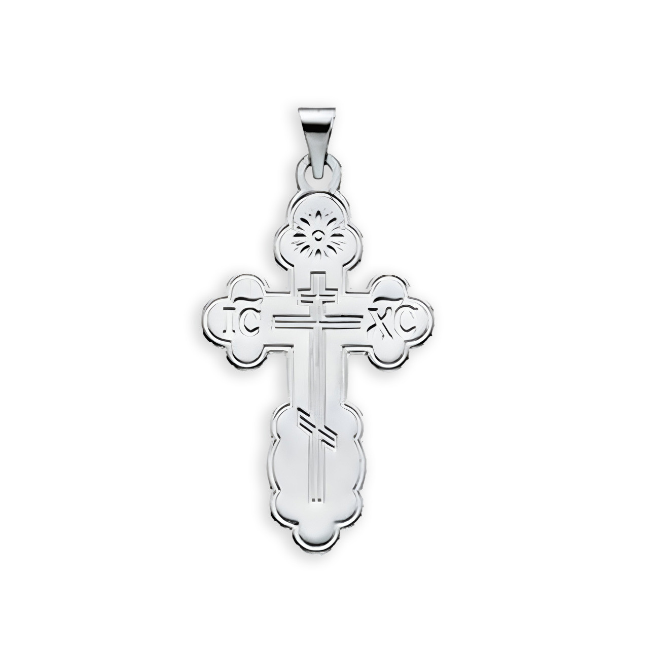 008170 St. Olga Cross, sterling silver, medium, chain