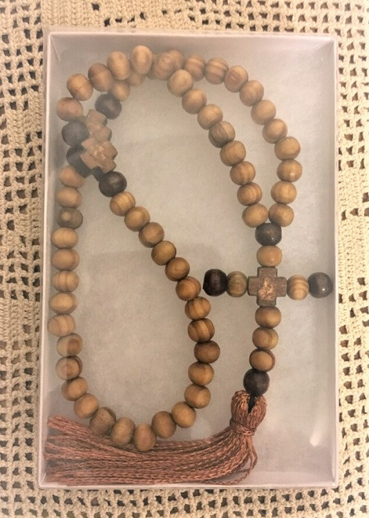 Prayer Beads, 70 olive wood beads with cross and tassel Ancient Faith Store