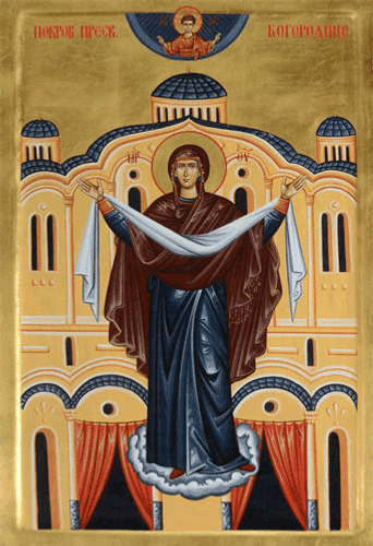 Protection of the Theotokos, large Icon