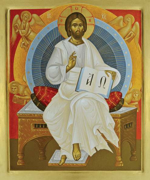 Christ Enthroned with the Four Evangelists, medium icon Christ Enthroned with the Four Evangelists, medium icon