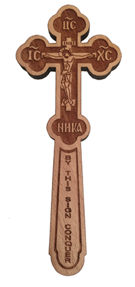 Mini Blessing Cross, Budded Mini Blessing Cross, Budded