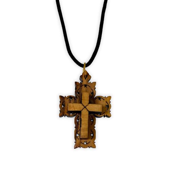Olive wood cross-on-cross Olive wood cross-on-cross