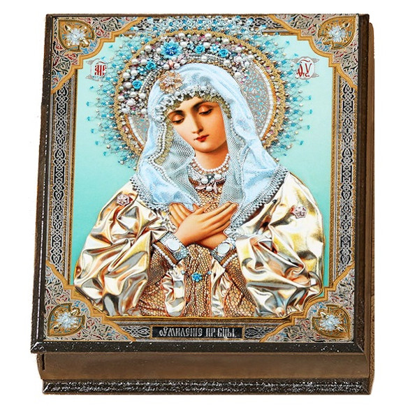 Wooden Icon Box, Humility of Virgin Mary, large