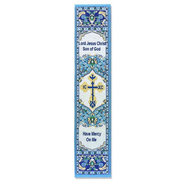 Tapestry bookmark, The Jesus Prayer, blue
