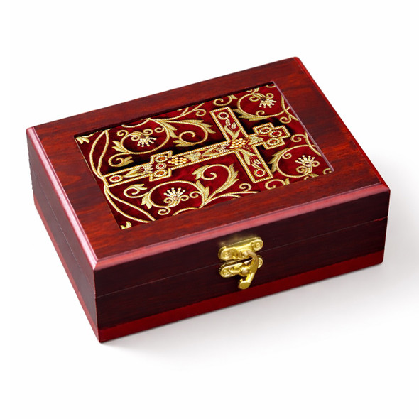 Wooden Treasure Box, Three-bar Cross