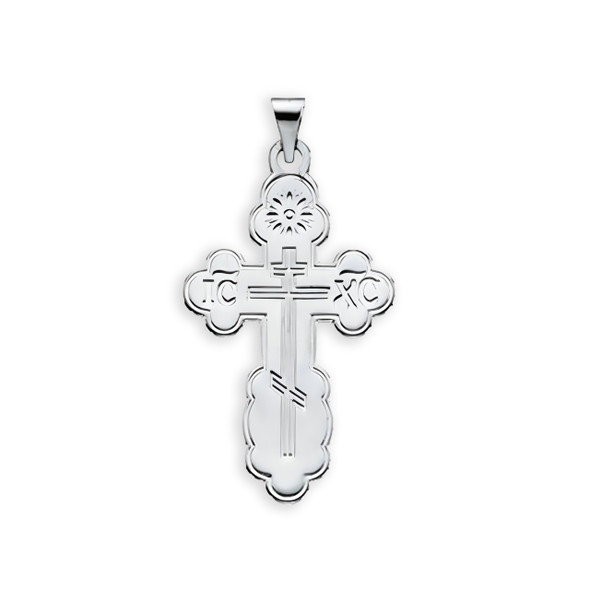 St. Olga Cross, sterling silver, medium, chain included