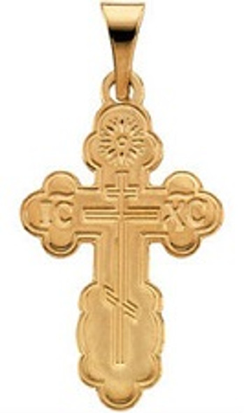 St. Olga Cross, 14k yellow gold, medium