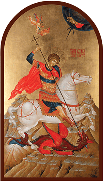 Saint George, large icon, shaped
