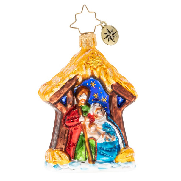 Ornament, Christopher Radko, Asleep in the Manger Christmas Ornament