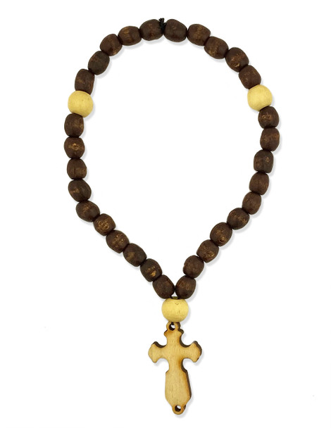 Prayer Beads, 33 handmade beads with cross
