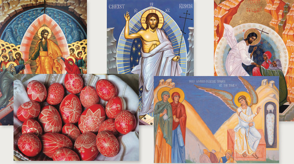 Mixed pack of 10 Pascha cards (2024)