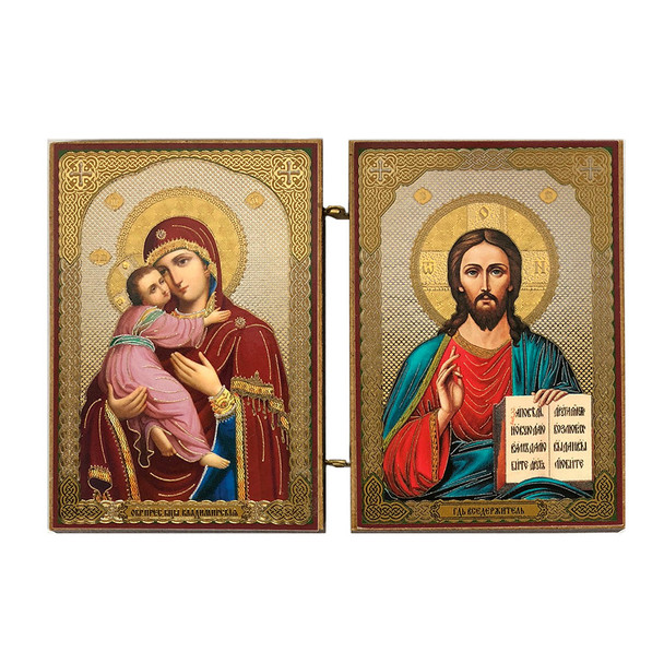 OCF DIPTYCH 1 - Virgin of Vladimir and Christ the Teacher