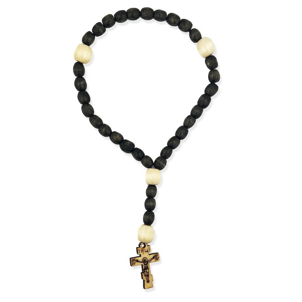 Prayer Beads, 33 wooden beads and crucifixion cross Prayer Beads, 33 wooden beads and crucifixion cross