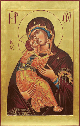 Virgin and Child (in the Eleousa style), large icon
