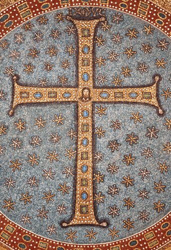 Mosaic Cross, pack of 10 blank note cards