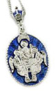 Virgin and Child Pendant, sterling silver and gold-plated, reverse