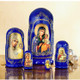 Icon Nesting Dolls, 5pc Mother of God with Christ Child, large