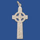 Celtic Cross - Scriptures, sterling silver, large