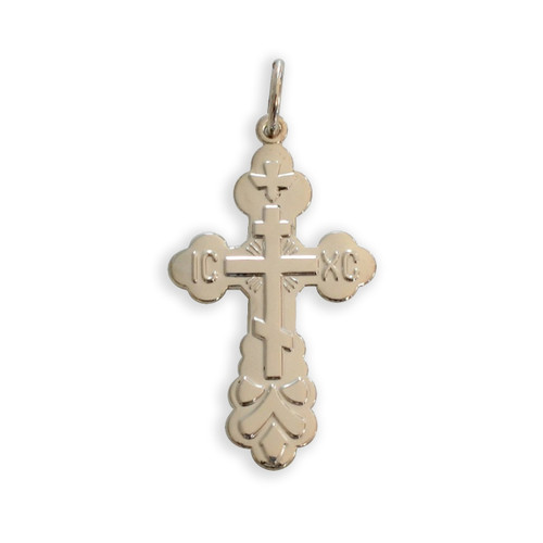 008273 St. Xenia Cross, sterling silver Ancient Faith Store