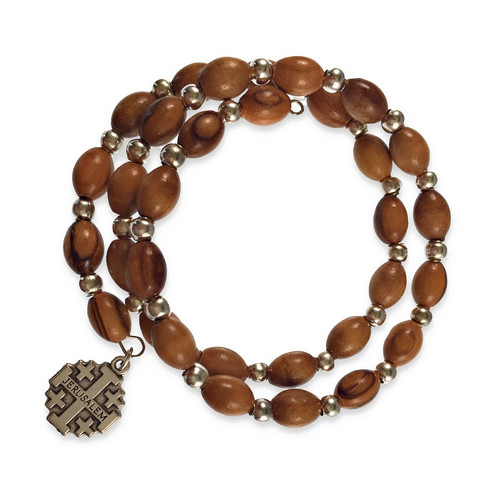 Prayer Beads, 100 olive wood beads with cross - Ancient Faith Store