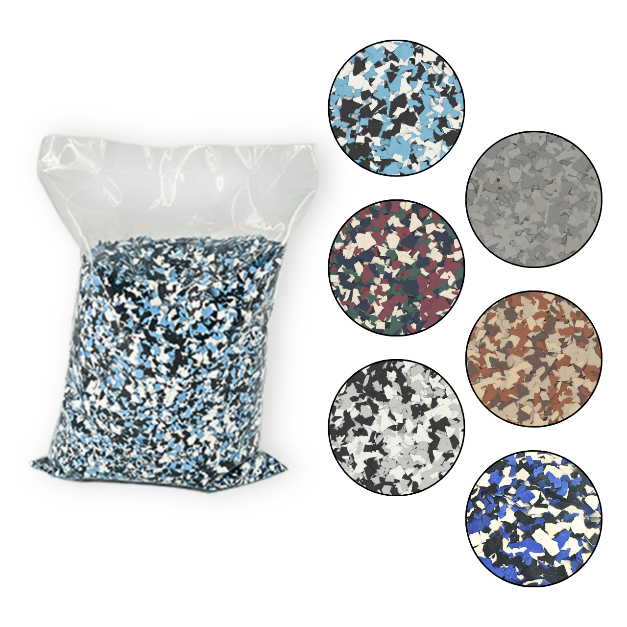 ArmorClad Standard Color Flake Blends - 3 & 6 Lbs Bags