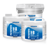 Durable ArmorPoxy Polyaspartic floor coating in a glossy finish, providing high resistance to wear and chemical