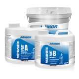 Durable ArmorPoxy Polyaspartic floor coating in a glossy finish, providing high resistance to wear and chemical