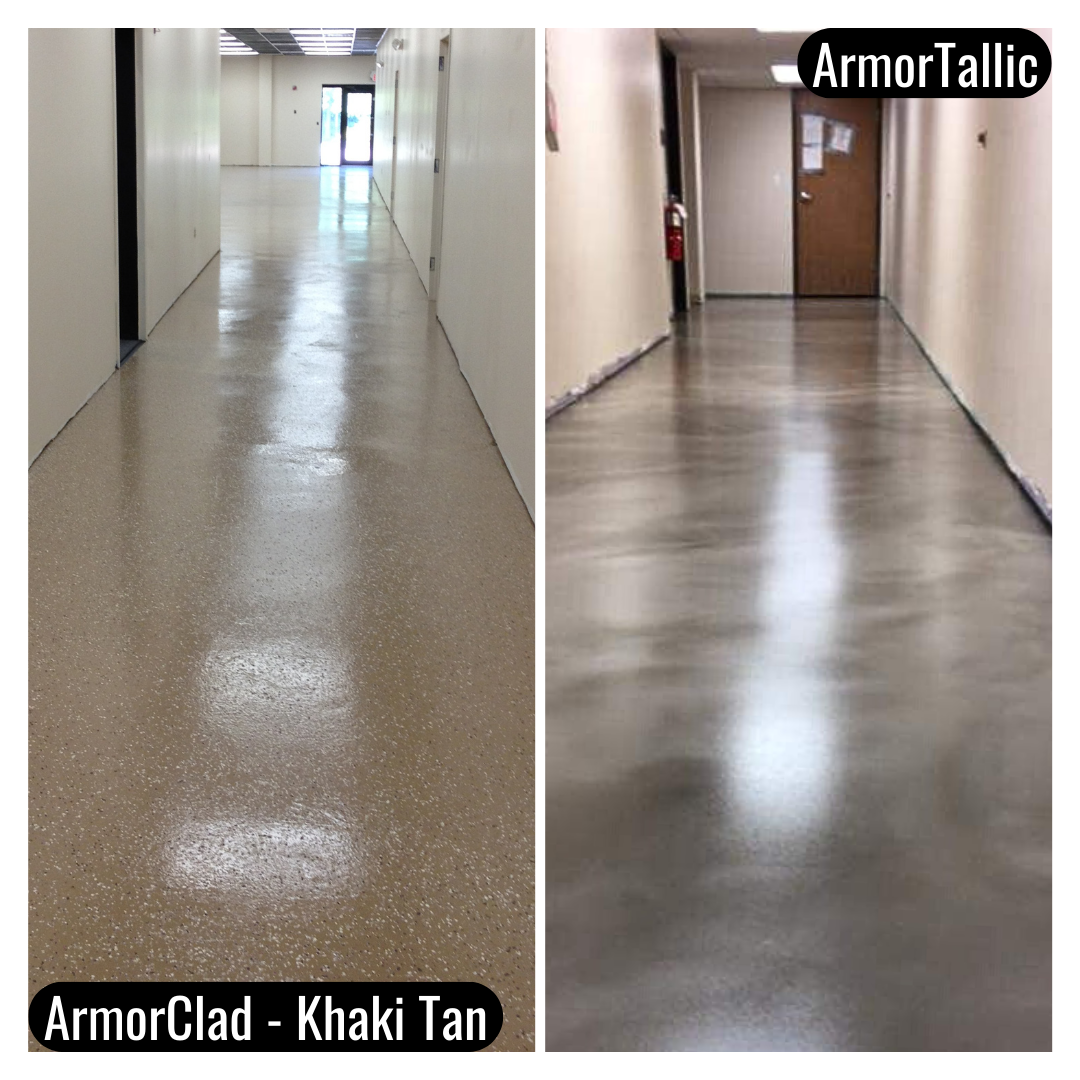 ArmorClad ArmorTallic epoxy floor kits for hallways