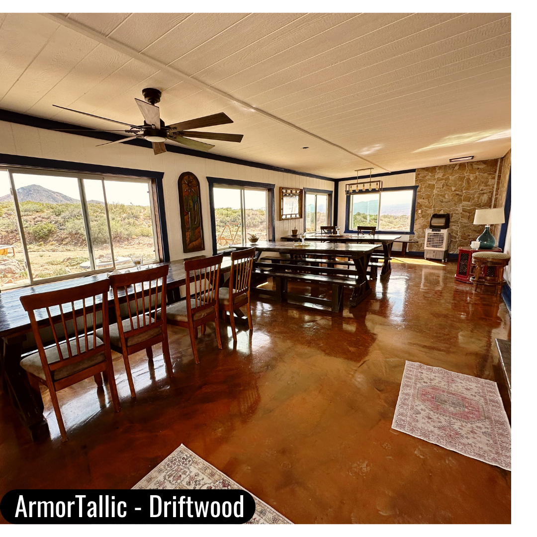 ArmorTallic epoxy kit in a farm dining hall