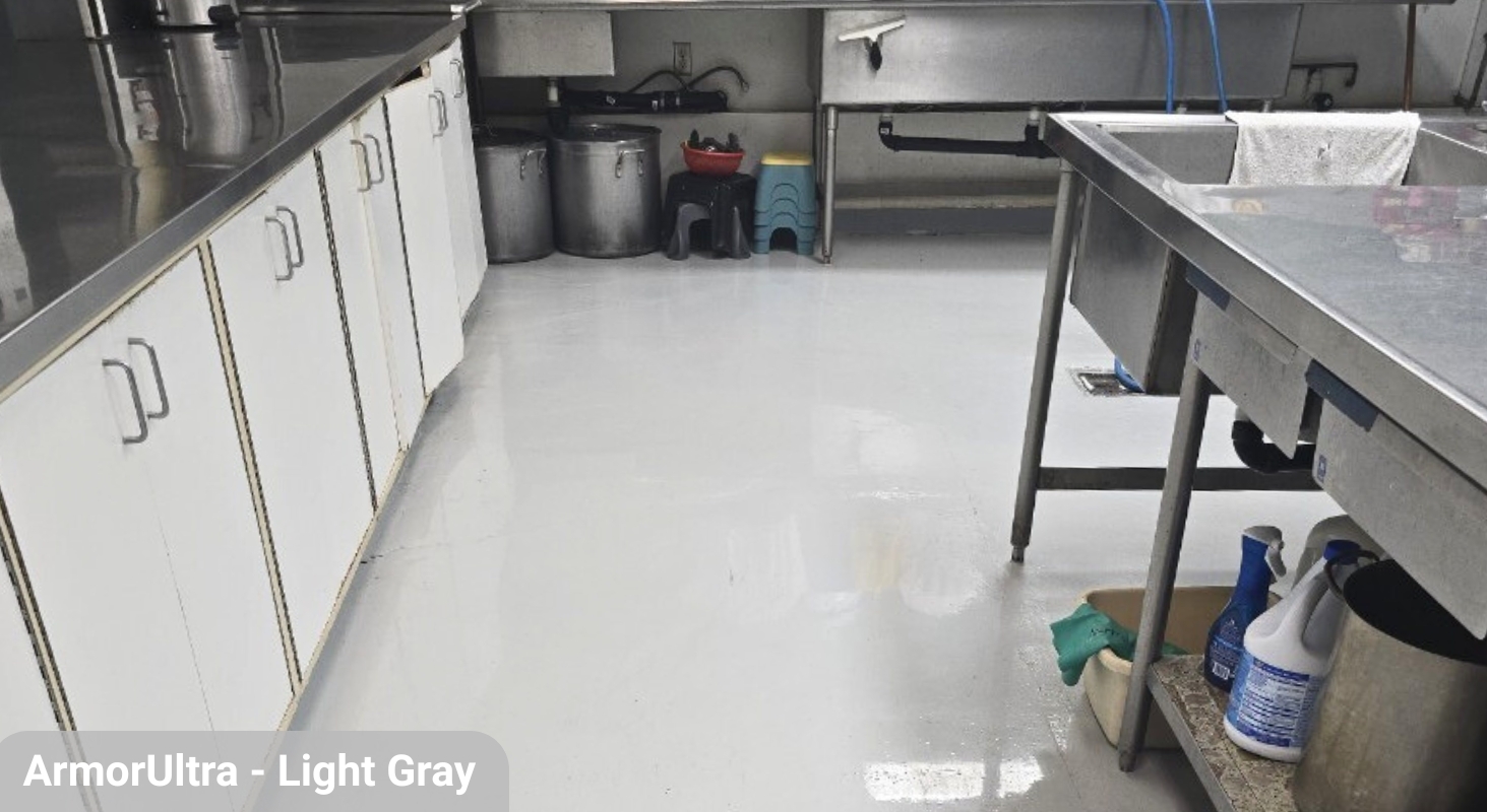 ArmorUltra 3-Layer Epoxy Light Gray kitchen
