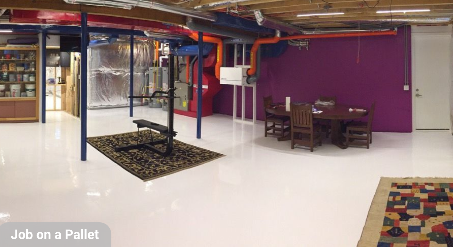 epoxy resin installed in garage