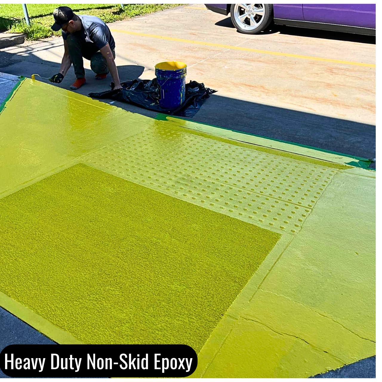 Heavy Duty Non-Skid Epoxy applied on a safety ramp
