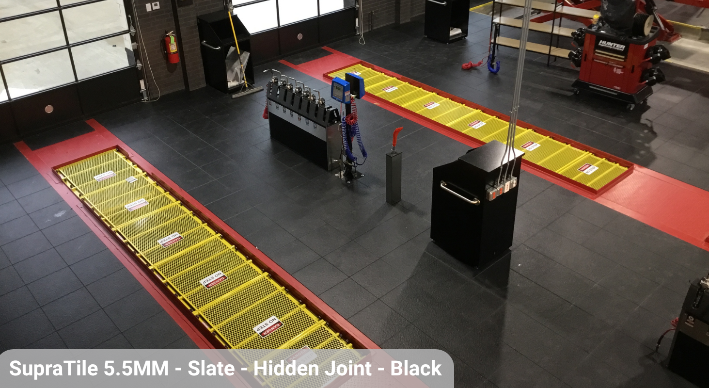 SupraTile autoshop black slate